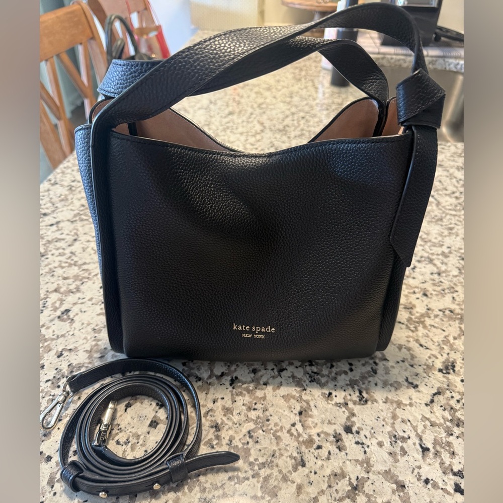 Kate Spade Black Pebbled Leather Satchel